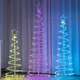thumbnail image 4 of Árbol de Navidad artificial en espiral iluminado de 1,2/1,5/1,8 m con luces de hadas RGB intercambiables, árbol de Navidad para exteriores DIY, 4 of 5