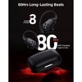 thumbnail image 2 of Bluetooth Headphones Wireless Earbuds 80hrs Playtime Wireless Charging Case Digital Display Sports Ear Buds with Earhook Deep Bass IPX7 Waterproof Over-Ear Earphones for TV Phone Laptop Black, 2 of 4