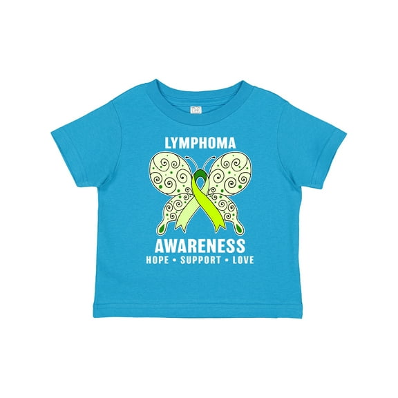 Inktastic Lymphoma Awareness Hope Support and Love Boys or Girls Toddler T-Shirt