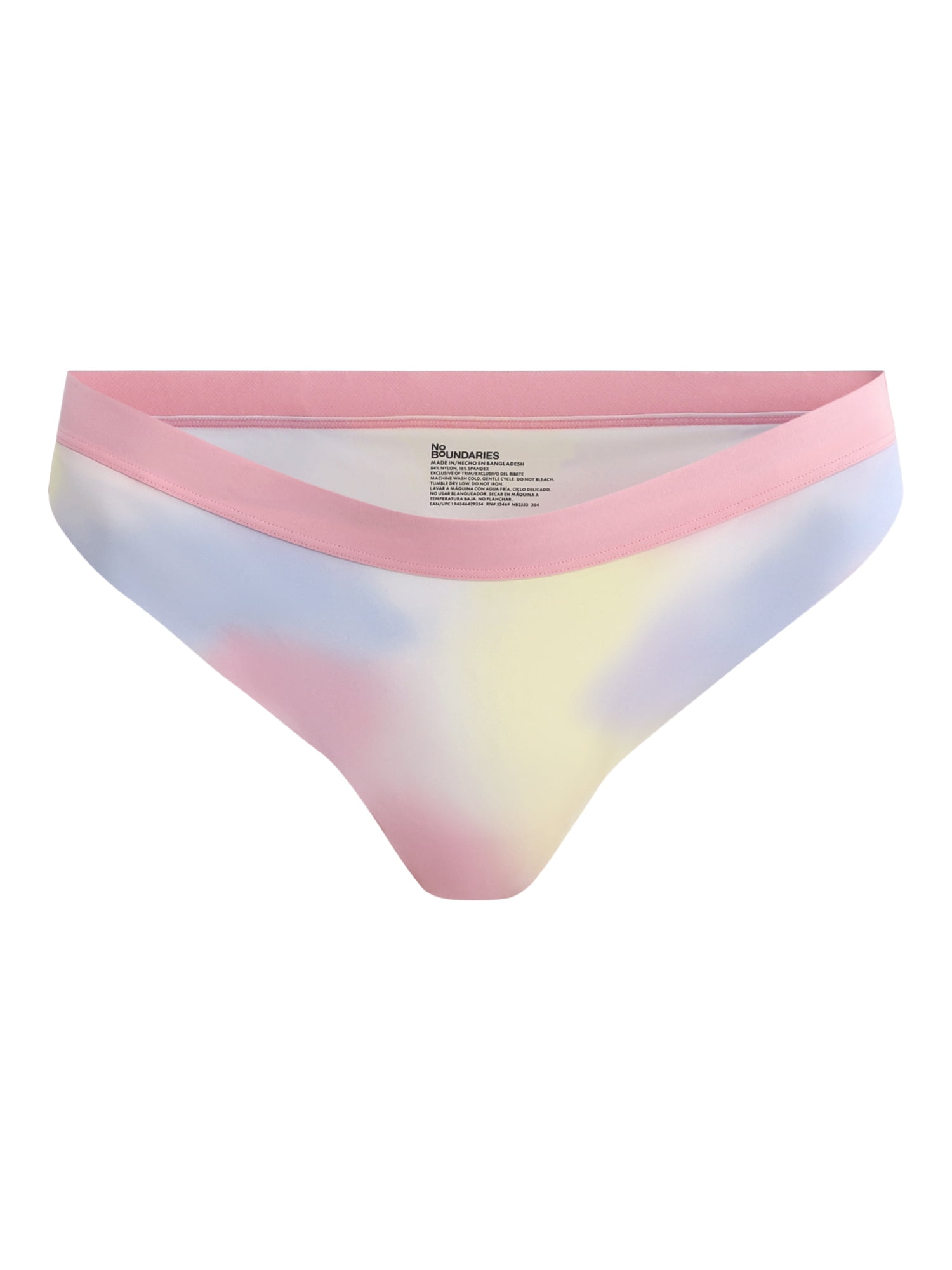 (3 pack) No Boundaries Micro Thong Panty, Women’s and Women’s Plus, Sizes S-XXXL
