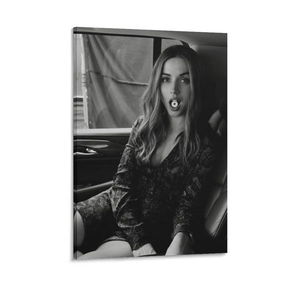 Ana De Armas Canvas Poster Painting On Canvas Wall Art Poster Scroll Picture Print Living Room Walls Decor Home Posters 16x24inch(40x60cm)