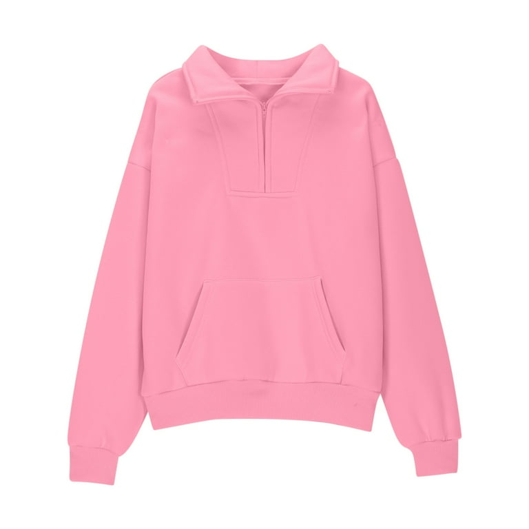 XXWXYD Boys Girls Half Zip Fleece Sweatshirt Solid Color Pullover