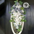thumbnail image 4 of Artificial flowers,Artificial Spring Wreaths 24" Checked Bow Wreaths For Front Door Putside Spring Wreath For Indoor Home Wall Window Decor, 4 of 6