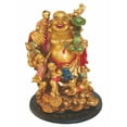 thumbnail image 1 of Big Golden Laughing Buddha Statue with 5 Boy Children, 1 of 1