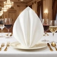 thumbnail image 2 of Pack of 12 Cloth Napkins - Cotton, Washable, Reusable for Dining Table, Restaurant, Weddings, Events, and Parties Beige 13x13inch, 2 of 6