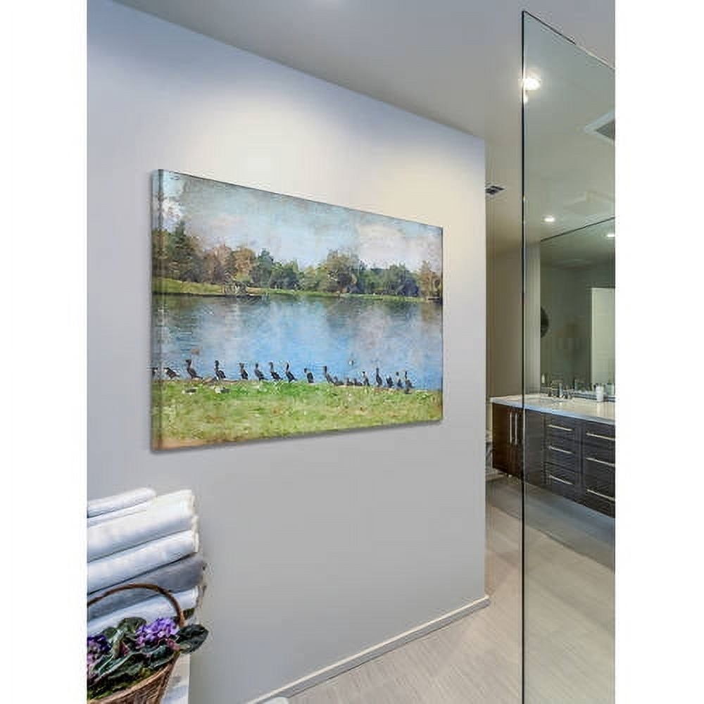 "Spring on the Farm 4" Painting Print on Wrapped Canvas