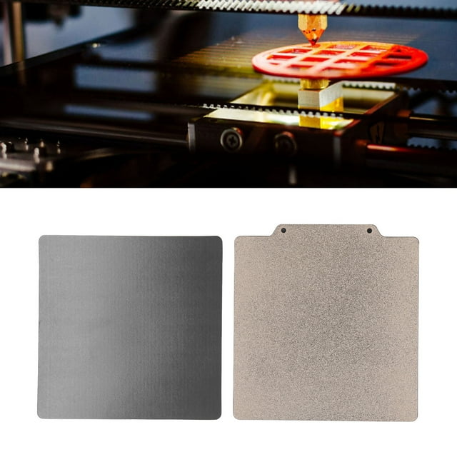 Placa De Impresión De Doble Cara, Limpieza Simple 120x120 Mm Fácil Instalación Placa De Construcción De Impresora PEI Texturizada Base De Goma Magnética PET Suave Para