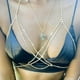 thumbnail image 4 of Cadena para el cuerpo Cadenas para sujetador de bikini con diamantes de imitación Disfraces de verano Joyería corporal para mujeres y niñas (plata), 4 of 5