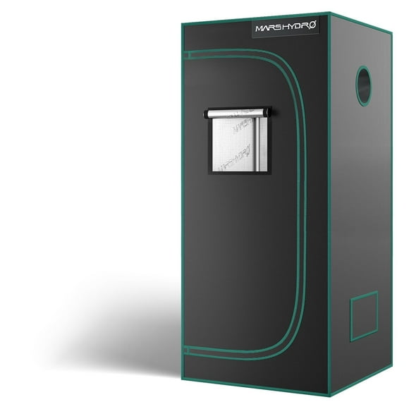 MARS HYDRO 2.3x2.3 Advanced Grow Tent, 27"x27"x63" High Reflective Mylar 1680D for Hydroponics Indoor Plant Growing, with Observation Window,Floor Tray and Smooth Zipper for TS600/SP150/TS1000
