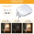 thumbnail image 3 of Kunmingshisd (95x56x20mm) Luz Nocturna LED, Toma Eléctrica Luz Nocturna con 5 Niveles de Brillo y Sensor de Luz, Luz Nocturna Infantil Plug and Play Lámpara Nocturna para Dormitorio, Cocina, Pasillo,, 3 of 5