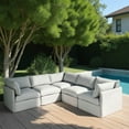 thumbnail image 3 of Patioflare Flexiform Modular L-Shape Patio Sofa Set, Grey, 3 of 9