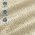 thumbnail image 4 of Bare Home Microplush Fleece Textured Blanket - 300 GSM - Fuzzy Microfleece - Soft & Plush - Throw, Oyster, 4 of 8