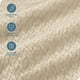 thumbnail image 3 of Bare Home Manta de Felpa con Textura de Vellón Textura de Chevron, Microfibra Difusa, Suave y Afelpada, Manta, Color Ostra, 3 of 7
