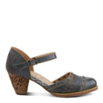 thumbnail image 5 of L'Artiste Women's NIOBELLA Hand-Painted Hook-and-Loop Mary Jane – Geometric Design, Decorative Buckle, Faux Stacked Heel, 5 of 8