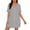 A117 Gray, variant on Casual Sleepwear Dress for Women Mini Shift V Neck Short Sleeve Summer Dress Button Down Solid Lounge Nightgown