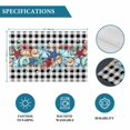 thumbnail image 6 of Summer Starfish Placemats Set of 12, Blue Conch Coral Ocean Vintage Plaid Placemats for Dining Table, Place Mats for Kitchen Tabletop, Waterproof Wipeable Dining Table Mats Set, 6 of 9