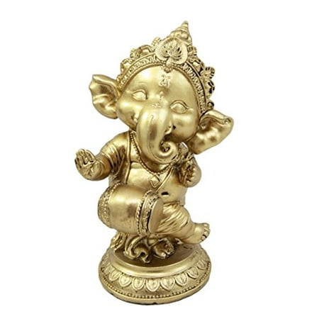- Atlantic Collectibles Ceremonial Dancing God Ganesha Elephant With Mridangam Drum Decorative Figurine 6