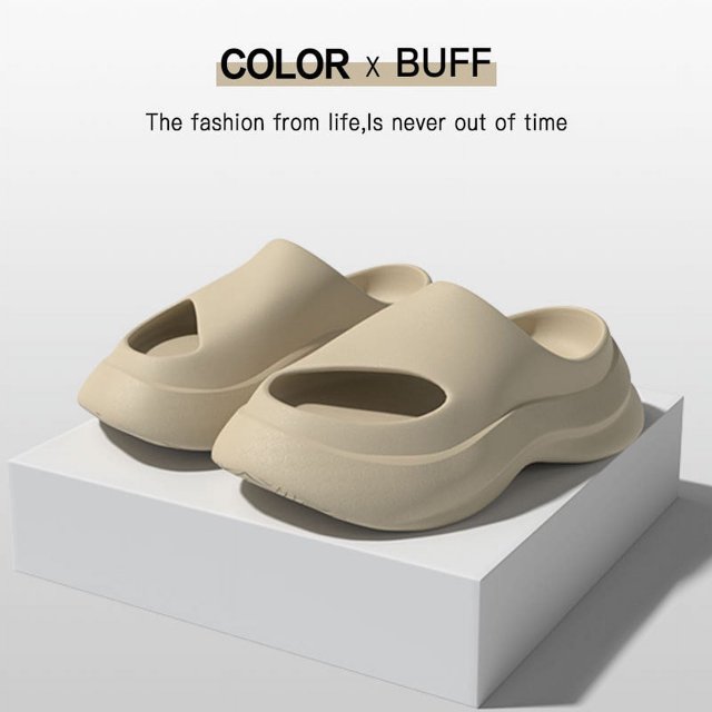 Zapatillas de verano para mujer, chanclas de plataforma para exteriores, suaves, de EVA, con suela alta y punta abierta, modernas, para parejas, zapatos de playa livianos