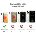 thumbnail image 3 of JETech 3 in 1 Case for iPhone 12 Mini 5.4-Inch, with 2-Pack Screen Protector and Camera Lens Protector, Non-Yellowing Shockproof Bumper Phone Cover, Full Coverage Tempered Glass Film (Clear), 3 of 7