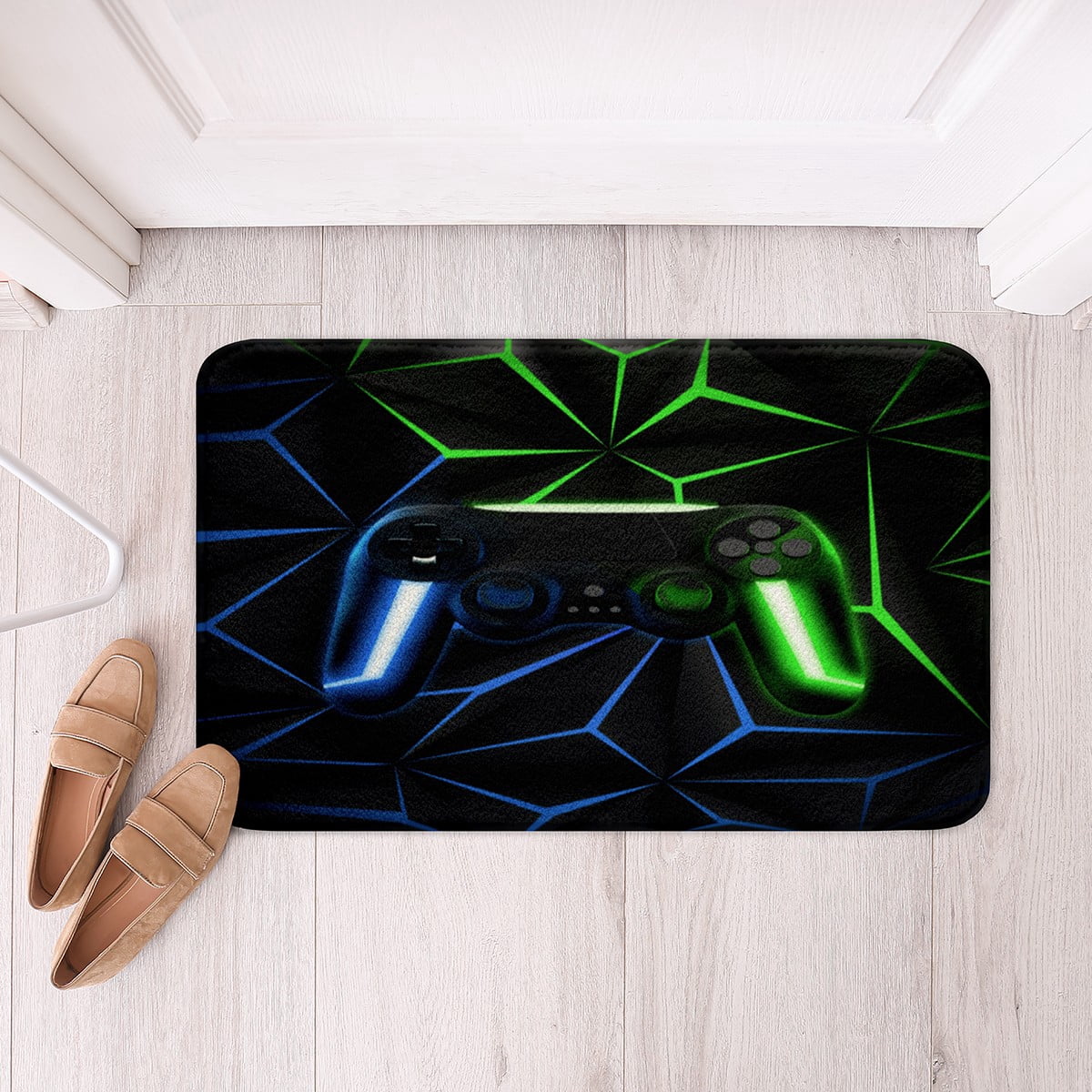 Erosebridal Gaming Non Slip Washable Carpet For Bedside Xmas Gift Area Rug 5x7 for Teens Youth 3D Video Games Rug Controller Pattern Design Decorative Rug, Gamepad Home Decor