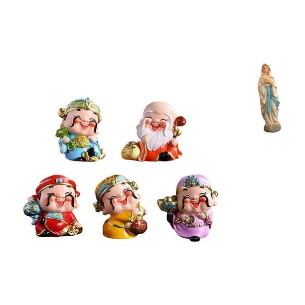 Figura de escritorio,Figura de dibujos animados del dios de la fortuna,regalo de Feng Shui,Estatua de Lutero,Estatua de la Virgen María Figura Colección Religiosa,Figura de resina y Señora