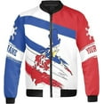 thumbnail image 2 of Lotusprinthandmade Personalized Philippines Flag All-over Print Bomber Jacket S-5XL Multicolor, 2 of 5