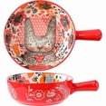 thumbnail image 1 of Ceramic Large Capacity Bowl With Handle Handheld Yogurt Cup For Kitchen, 1 of 8