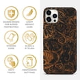 thumbnail image 4 of Case Yard Wooden Case for iPhone-12/12-Pro Soft TPU Silicone cover Slim Fit Shockproof Wood Protective Phone Cover for Girls Boys Men and Women Supports Wireless Charging Vintage Sea Design, 4 of 7