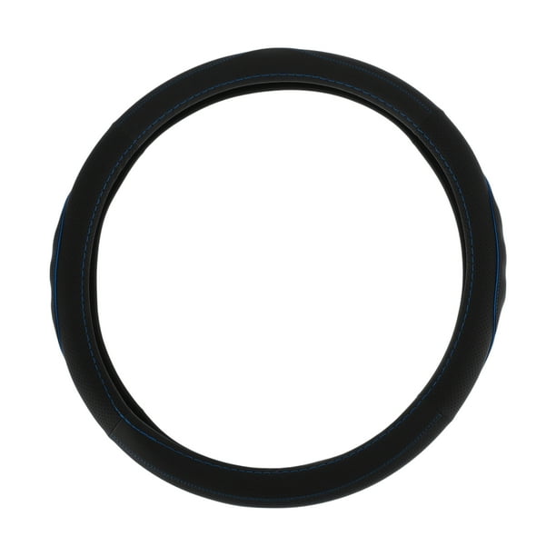 Funda de volante de PU Unique Bargains, protector de volante de goma para coche de 14.96" negro