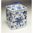 thumbnail image 1 of AA Importing 59780 Pot Carré Bleu & Blanc avec Couvercle, 1 of 1