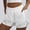 Biker Shorts-34White, variant on Biker Shorts for Women with Pockets Quick Dry Elastic Waist Yoga Shorts Mesh Trim Built in Liner Slip Shorts Relaxed Fit Short Length Volleyball Biker Shorts Running Training Wear