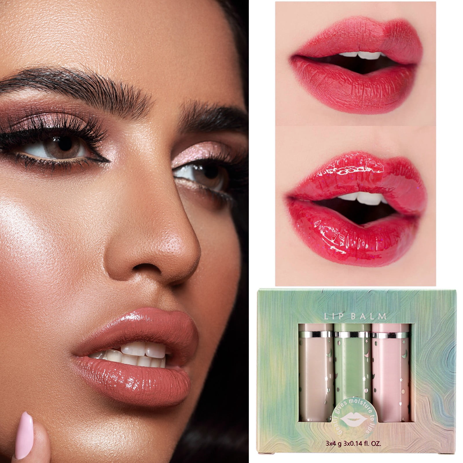 Lip Plumping Lipstick Lip Gloss for Kids Tinted Lip Gloss Lip Moisturizer Lip Gloss for Girls 10-12 Kind Tint Tinted Lip Plumper Lip Gloss round Tube Packaging Dark Lip Liner Chap Stick Tinted Truly