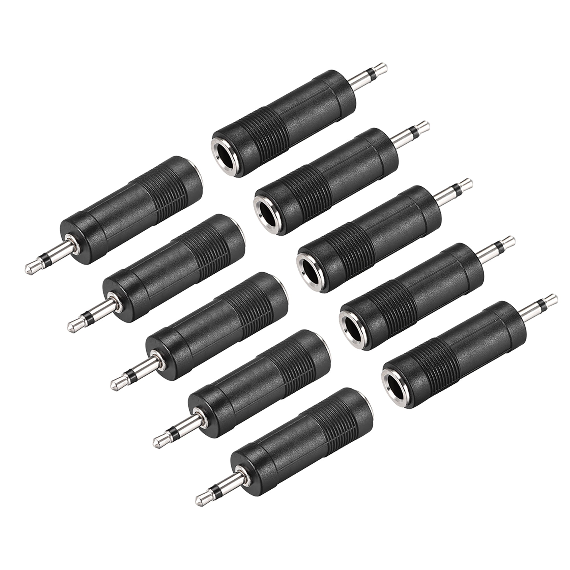 10pcs DC 3.5mm TRRS 4 Pole 90°Male To Angled 3 Pole 2 Ring Male Audio Lead Cable 