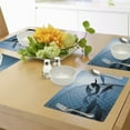 thumbnail image 4 of Ambesonne Mermaid Place Mats Set of 4, Flight of Dolphins, Standard Size, Blue, 4 of 6