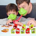 thumbnail image 2 of Set Frog Tongue Game de máscaras de rana con Blow Tongue, paquete de 4 máscaras, 2 of 7