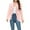 Pink, variant on Lindreshi Shackets for Women 2023 with Pockets Woman Solid Color Casual Loose Ruffles Button Jacket Long Sleeve Short Suit