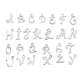 thumbnail image 1 of 26 colgantes con letras en inglés, 26 dijes del alfabeto de acero inoxidable de la A a la Z, accesorio para hacer joyas, collares y pulseras, 1 of 7