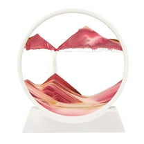 Christmas Savings Clearance! FELTREE Moving Sand Art Picture Round Glass 7inch Hourglass Natural Flowing Sand Picture Moving Grit Hourglass 50ml