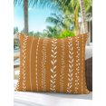 thumbnail image 6 of Outdoor Pillows Waterproof, Modern Simple Lines Bedding Throw Pillows with Insert for Couch Sofa Bed, Rustic Vertical Stripes Orange 16x16 Inch Pillowcases Decorative Camping Patio Pillow Set of 1, 6 of 8
