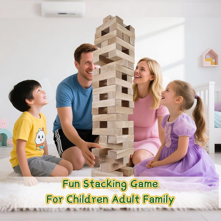 Giant Tumble Tower Game, Wooden Blocks, 54 Pieces photo 3