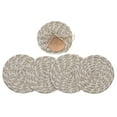 thumbnail image 1 of 4 PC Round Wave Braided Coaster, 1 of 4