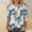 Blue, variant on ZZwxWA Womens 3/4 Length Sleeve Tops Casual Round Neck Tunic Shirts Spring Summer Basic Tees Loose Fit Business Work Blouse