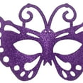 thumbnail image 3 of Xfvqtps Mardi Gras Mask for Women Masquerade Masks Half Face Flash Glitter Butterfly Shape Carnival Mask for Makeup Performance Ball Party Purple, 3 of 5
