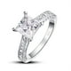 thumbnail image 4 of JeenMata Anillo de Compromiso de Moissanita de Corte Princesa de 1,75 Quilates - Conjunto Nupcial - Anillo Pavé - Anillo de Promesa - Oro Blanco de 18 K sobre Plata, 4 of 5