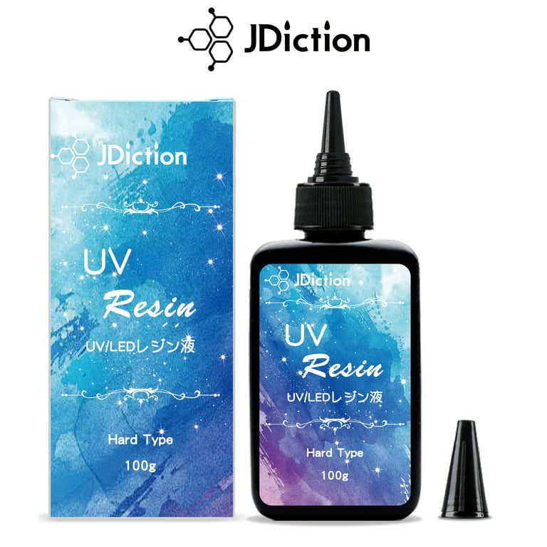 JDiction UV Resin 100g, Clear Transparente Solar Cure UV Resin Hard Type  Glue for Craft