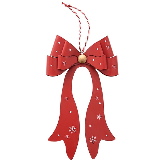 Dvumao Bow Christmas Ornament Tree Metal Suitable Wreaths Festive Indoor Outdoor Home Party Holiday