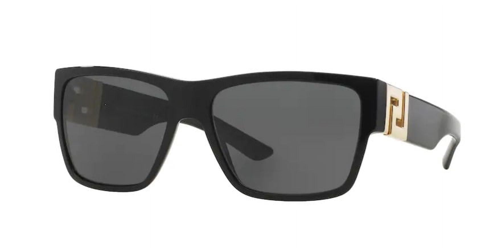 Versace Plastic Unisex Square Sunglasses Black 59mm Adult