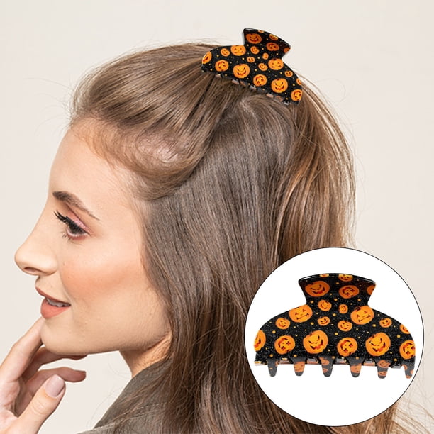Xihbxyly Pinza para El Pelo de Halloween, Diseño de Tocado Espeluznante, Agarre Duradero, Versátil para Fiestas y Cosplay, Cómoda para Cabello Grueso, Fácil de Usar, 5 Cm de Largo.