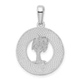 thumbnail image 3 of Finest Gold Sterling Silver Polish St. Augustine & Palm Tree Circle Pendant, 3 of 3