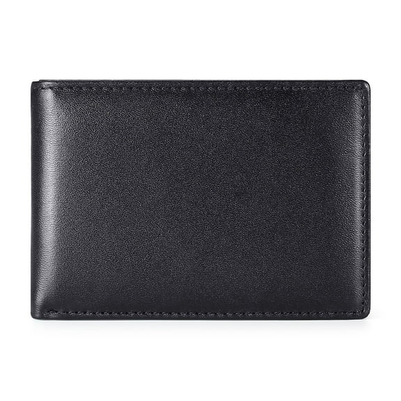 Miroddi Minimalist Wallets for Men, Slim Leather Bifold Wallet Credit Card Holder with Cash Pocket, ID Window, RFID Blocking, Gifts for Men, Black